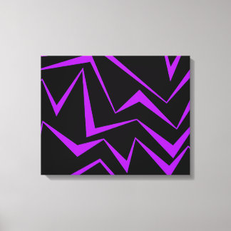 Toile Abstract, bold, vibrant geometric zigzag pattern