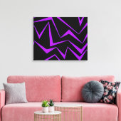 Toile Abstract, bold, vibrant geometric zigzag pattern (Insitu(Salon))