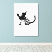 Toile Abstract Cat is touching something (Insitu (Plancher de Bois))