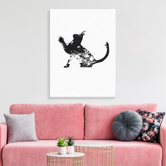 Toile Abstract Cat is touching something (Insitu(Salon))