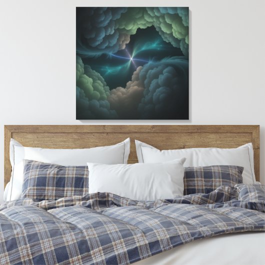 Toile Abstract Cosmic Cloud Wall Art Canvas (Insitu(Chambre))