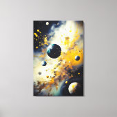 Toile Abstract Cosmos: Planets in Dance (Recto)