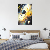 Toile Abstract Cosmos: Planets in Dance (Insitu(Chambre))