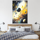 Toile Abstract Cosmos: Planets in Dance (Insitu(Chambre))