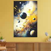 Toile Abstract Cosmos: Planets in Dance (Insitu(Salon))