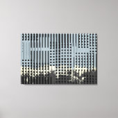 Toile Abstract Cream, Teal, et Black Stripe Pattern (Recto)