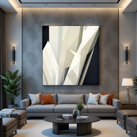 Toile Abstract Crystalline Geometry