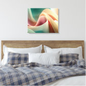 Toile Abstract Drapery with Pastel Gradient Flow (Insitu(Chambre))