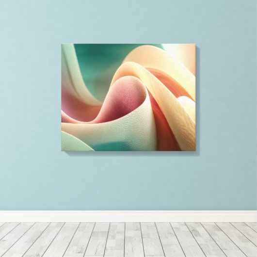 Toile Abstract Drapery with Pastel Gradient Flow (Insitu (Plancher de Bois))