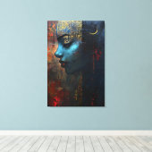 Toile Abstract drawing of girl's (Insitu (Plancher de Bois))