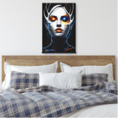 Toile Abstract Futuristic Woman Portrait Canvas Art (Insitu(Chambre))