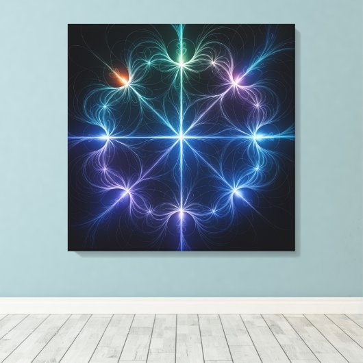 Toile Abstract Geometric Light Canvas Art (Insitu (Plancher de Bois))