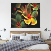 Toile Abstract Green Yellow Red Fractal Art Flower (Insitu(Chambre))