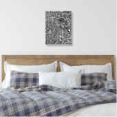 Toile Abstract Horse face Flowers Original ink Art (Insitu(Chambre))