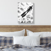 Toile Abstract Human Silhouette – Modern Black & White A (Insitu(Chambre))