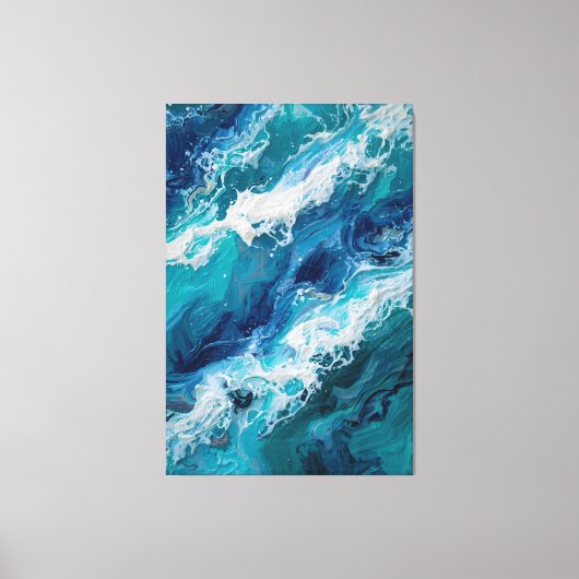 Toile Abstract Ocean Wave Texture Canvas Print (Recto)