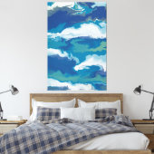 Toile Abstract Ocean Waves in a Stormy Sky – Marbled (Insitu(Chambre))