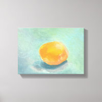Abstract Orange Sphere Still Life in Watercolor