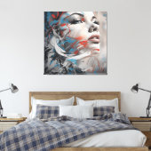 Toile Abstract painting beautiful woman face (Insitu(Chambre))