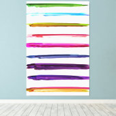 Toile Abstract Painting Colorful Paint Brush Strokes (Insitu (Plancher de Bois))
