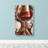 Toile Abstract Painting of a Woman's Face (Insitu (Plancher de Bois))