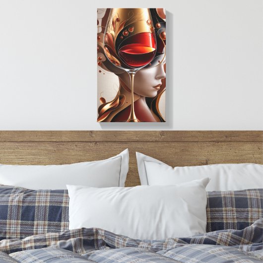 Toile Abstract Painting of a Woman's Face (Insitu(Chambre))