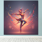 Toile Abstract Pop Art Dancer  (Insitu (Plancher de Bois))