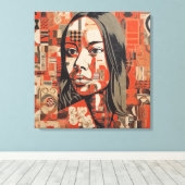 Toile Abstract Portrait of a Woman (Insitu (Plancher de Bois))