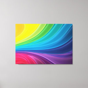 Toile Abstract Rainbow Wrapped Canvas Print