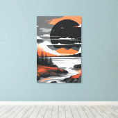 Toile Abstract Sunset (Insitu (Plancher de Bois))