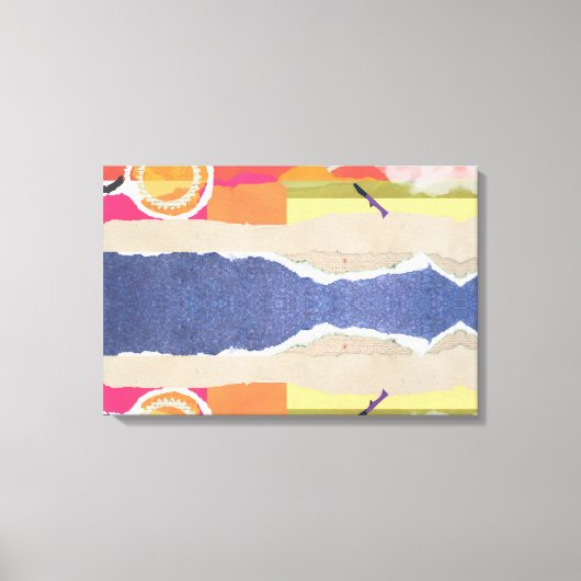 Toile abstract sunset and beach design wall art (Recto)