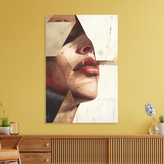 Toile Abstract woman decorative frame (Insitu(Salon))