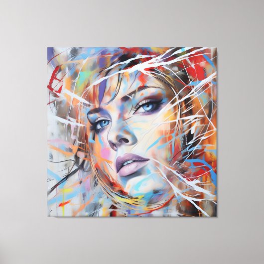 Toile Abstract woman face 02 (Recto)