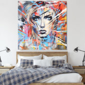 Toile Abstract woman face 03 (Insitu(Chambre))