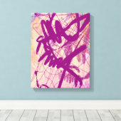 Toile Abstraction "Dîner avec du vin" (Insitu (Plancher de Bois))