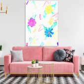 Toile Abstraction Florale Colorée (Insitu(Salon))