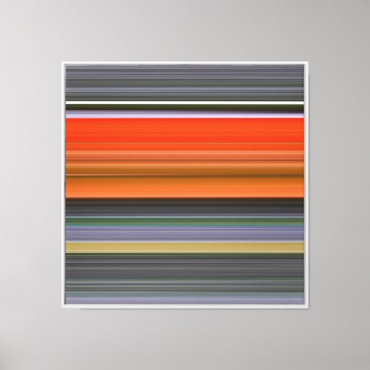Toile Abstrait #1 : Orange et gris (Recto)