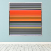Toile Abstrait #1 : Orange et gris (Insitu (Plancher de Bois))
