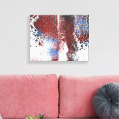 Toile Abstrait acrylique rouille bleue (Insitu(Salon))