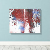 Toile Abstrait acrylique rouille bleue (Insitu (Plancher de Bois))