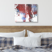 Toile Abstrait acrylique rouille bleue (Insitu(Chambre))