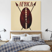 Toile abstrait africain portrait moderne afro art (Insitu(Chambre))