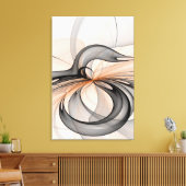 Toile Abstrait Anthracite Grey Sienna Art moderne fracta (Insitu(Salon))