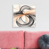 Toile Abstrait Anthracite Grey Sienna Art moderne fracta (Insitu(Salon))