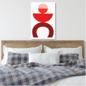 Toile Abstrait Art Moderne Formes géométriques Rouge (Insitu(Chambre))
