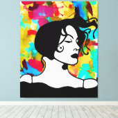 Toile Abstrait Art numérique Vibrant Dame des Couleurs (Insitu (Plancher de Bois))