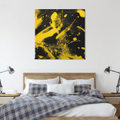 Toile abstrait avec fond noir  (Insitu(Chambre))