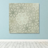 Toile Abstrait Big Flower Outlines Verts (Insitu (Plancher de Bois))