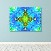 Toile Abstrait bleu brillant (Insitu (Plancher de Bois))