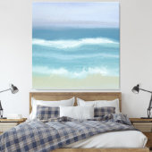 Toile Abstrait Bleu briser des vagues en aquarelle (Insitu(Chambre))